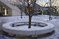 積雪の南口広場