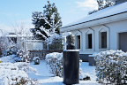 雪、彫刻「貌 / Face」2 - 片倉城跡公園
