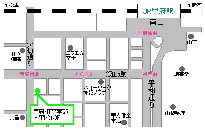 ARI 甲府IT事業部の地図