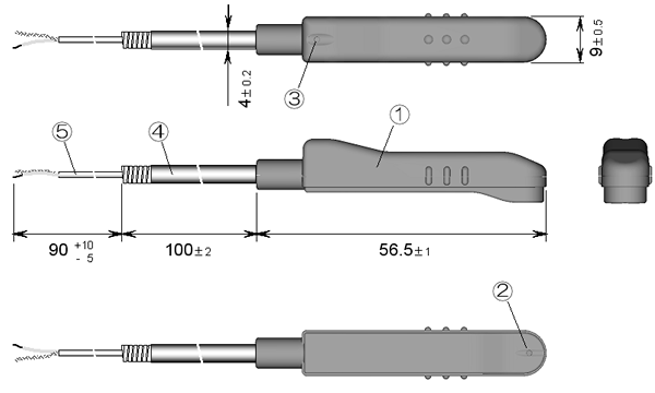 ノイズキャンセル・マイクロホン A-DMA-002 外形寸法
