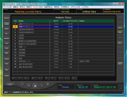 蕪͐ݒ : Analyzer Setup