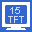15型TFT液晶ディスプレイ