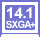 14.1型 SXGA+ ディスプレイ