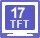 17型 TFT ディスプレイ